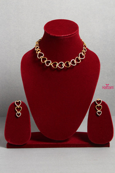 Heart AD Stone Choker