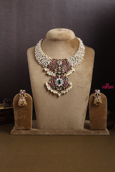 Bridal Pearl Guttapusalu Necklace