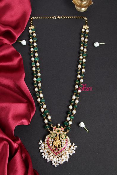 Krishna Pendant Kundan Jadau Handcrafted Chain (No Earrings)