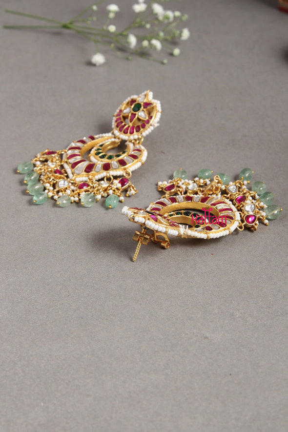 Kundan Bead Statement Earring