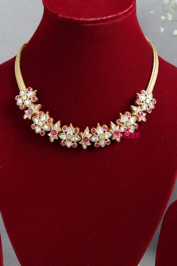 Kundan Flower Necklace