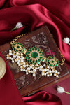 Kundan Jadau Green Flower Choker