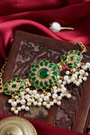 Kundan Jadau Green Flower Choker