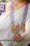 Kundan Jadau Purple Beaded Haram (No Earring)