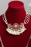Kundan Jadau Rice Pearl Flower Choker