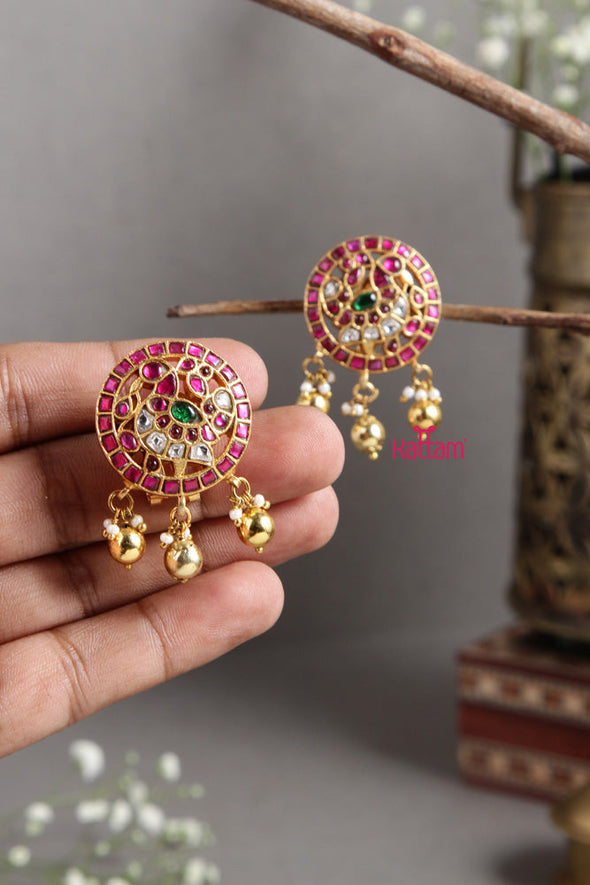 Kundan Multistone Peacock Earring