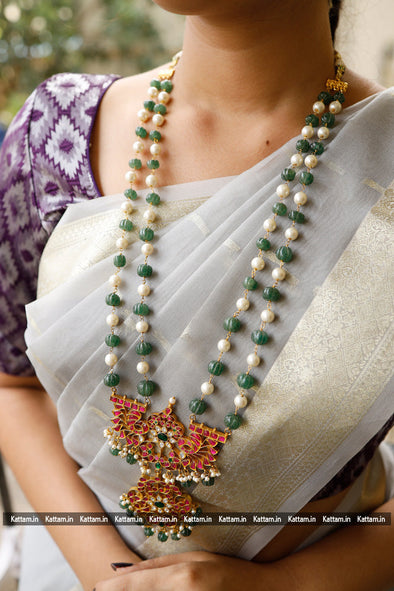 Kundan Pendant Haram (No Earring)