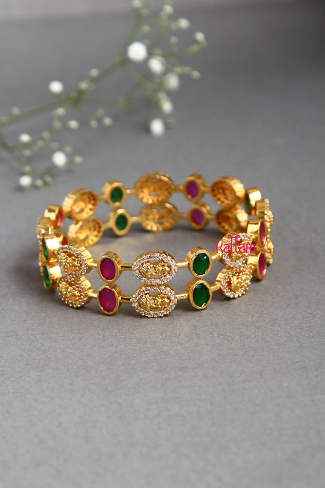 Lakshmi Ruby Green Stone Bangle