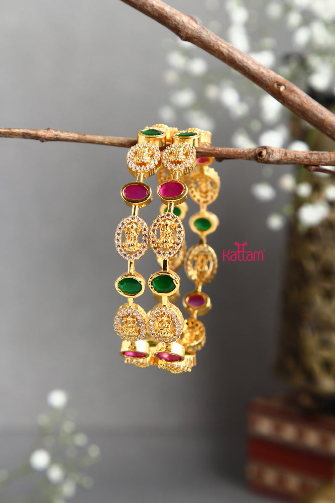 Lakshmi Ruby Green Stone Bangle