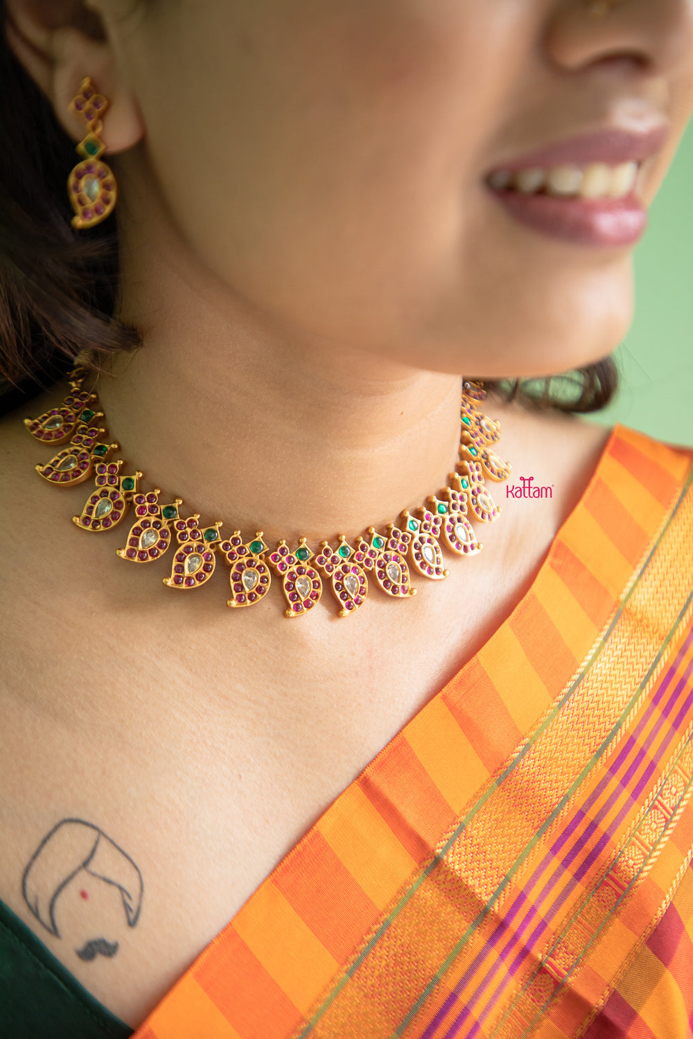 Temple jewellery necklace