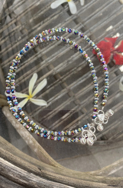 Multicolour Crystal Bead Anklet