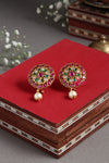 Multistone Kundan Pearl Drop Earring