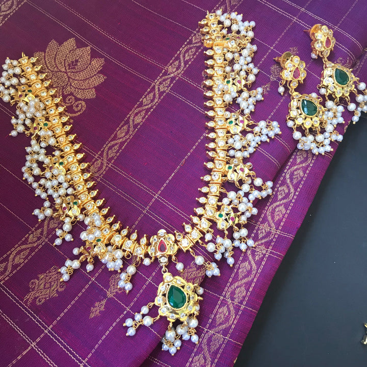 Matte Short Guttapusalu Necklace Set - Kattam Jewellery Instagram Store