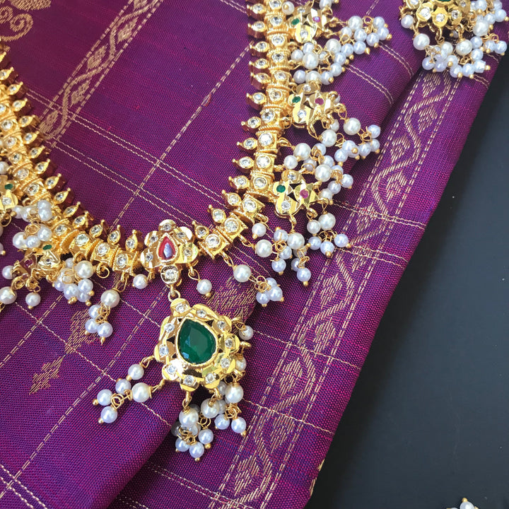 Matte Short Guttapusalu Necklace Set - Kattam Jewellery Instagram Store