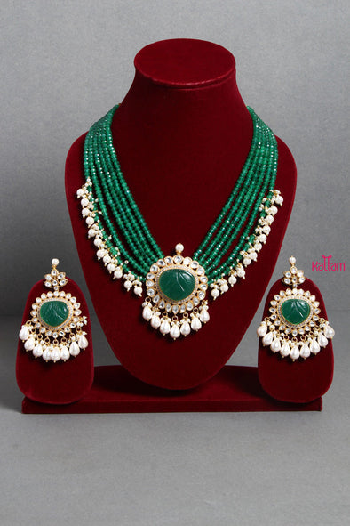 Nayanthara Style Emerald Necklace