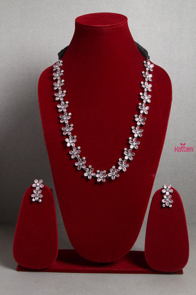 Pastle Pink Oxidised Necklace