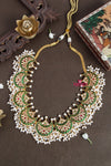 Premium Kundan Jadau Green Halfmoon Pearl Necklace