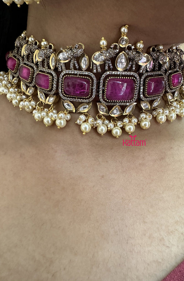 Premium Victorian Diamond Elephant Choker