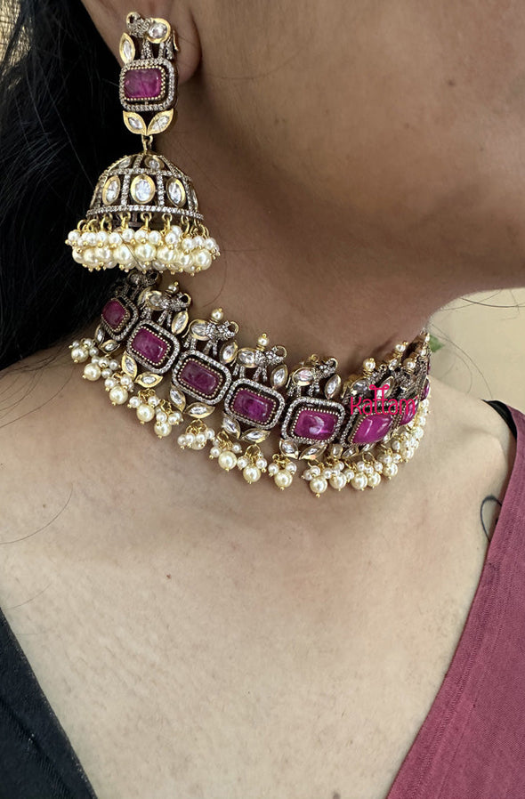Premium Victorian Diamond Elephant Choker