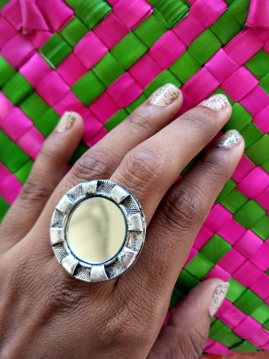 Mirror Checks Ring - Kattam Jewellery Instagram Store