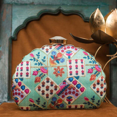 Royal Pink Flowers Clutch