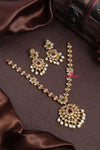 Ruby Drop Stone Short Necklace