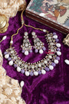 Trendy Peacock Beaded Choker