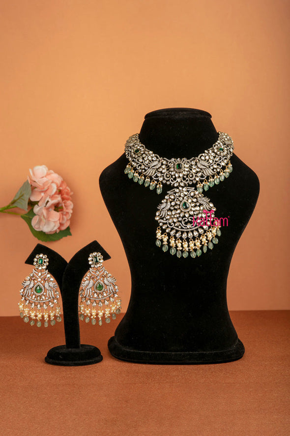 Victorian Diamond Semi Bridal Necklace