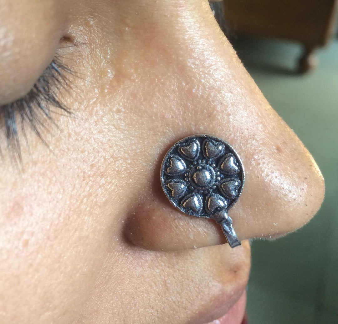 Hearts Pressing Style Nose Pin - NP11