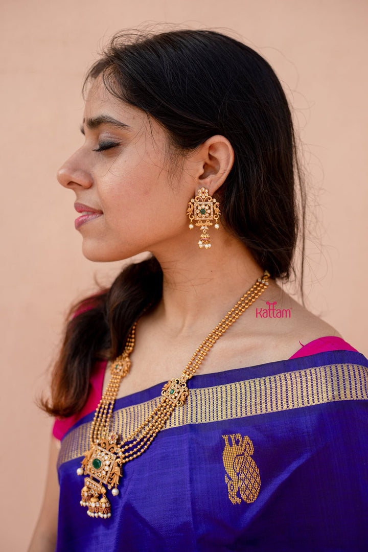Imitation Multilayer Peacock Haram Set - N399