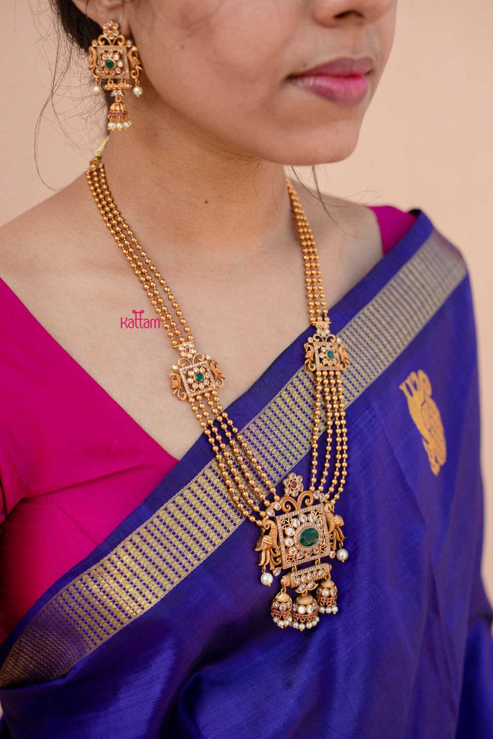 Imitation Multilayer Peacock Haram Set - N399