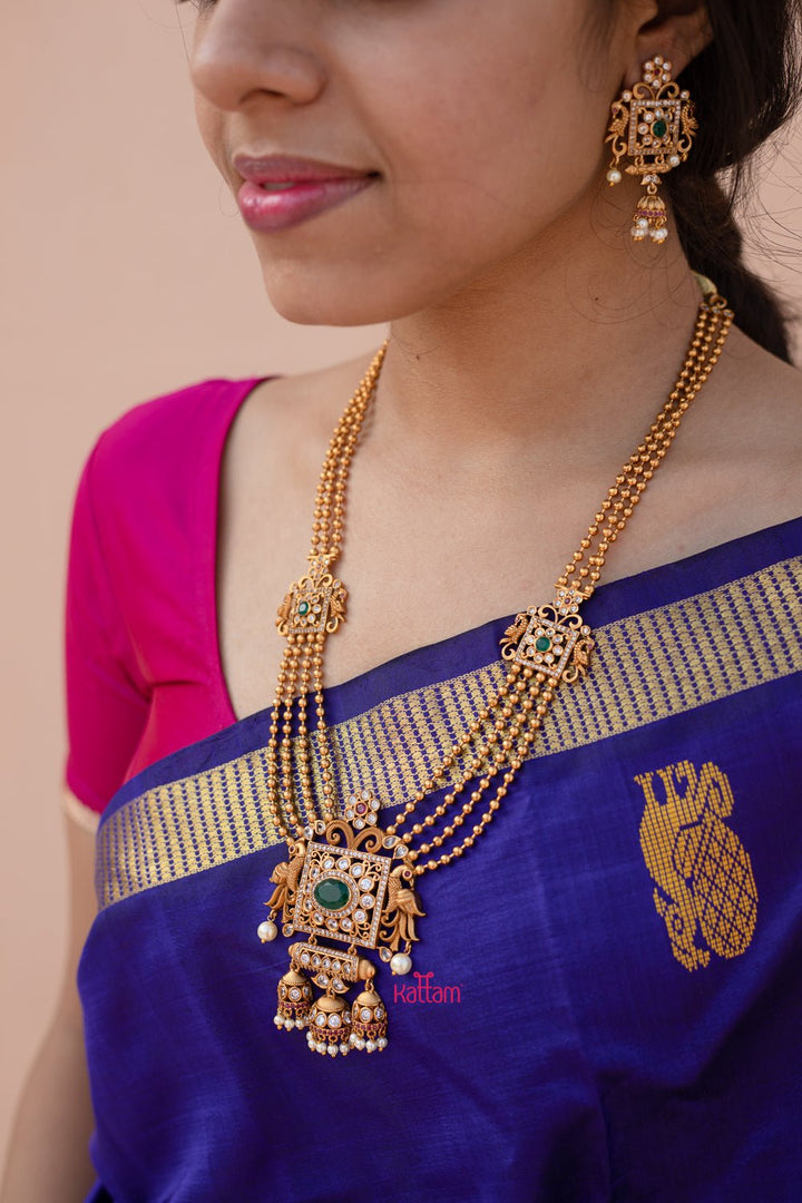 Imitation Multilayer Peacock Haram Set - N399