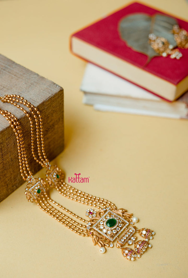 Imitation Multilayer Peacock Haram Set - N399
