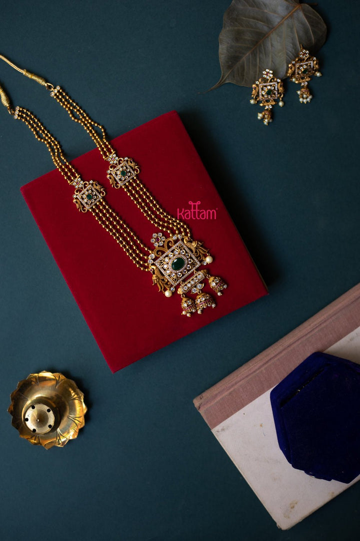 Imitation Multilayer Peacock Haram Set - N399