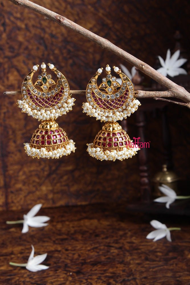 Jumbo Halfmoon Kemp Jhumka - E457