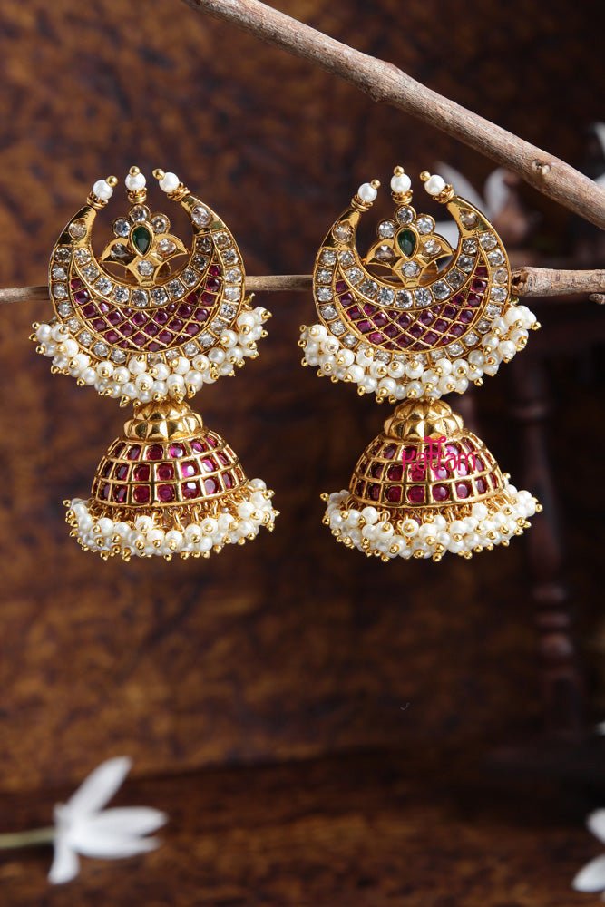 Jumbo Halfmoon Kemp Jhumka - E457