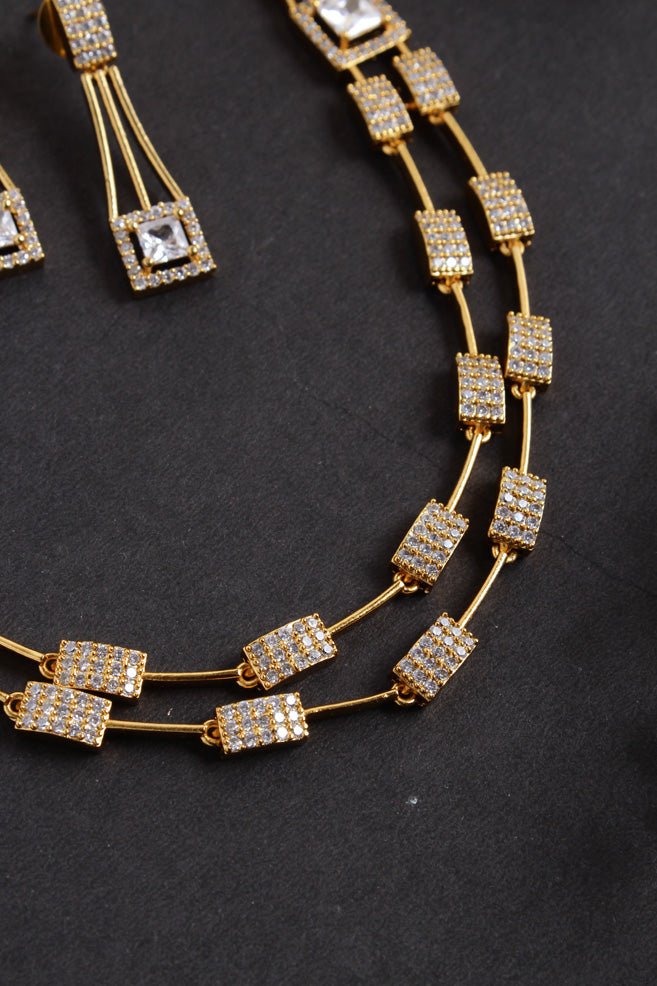 Kyla - AD White Stone Choker - N2404