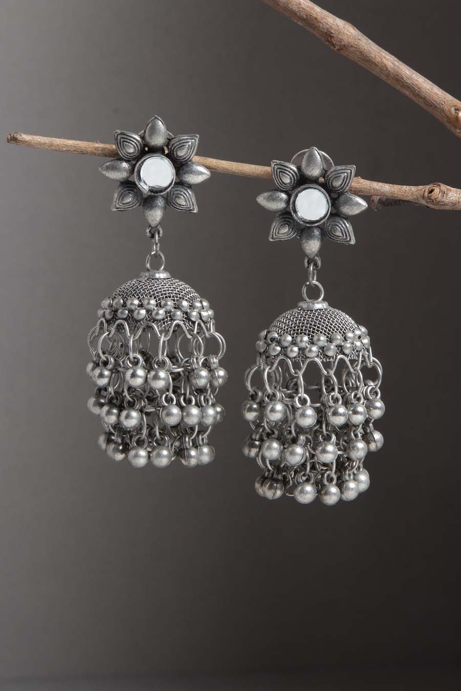 Mirror Ghungroo Jhumka - E195