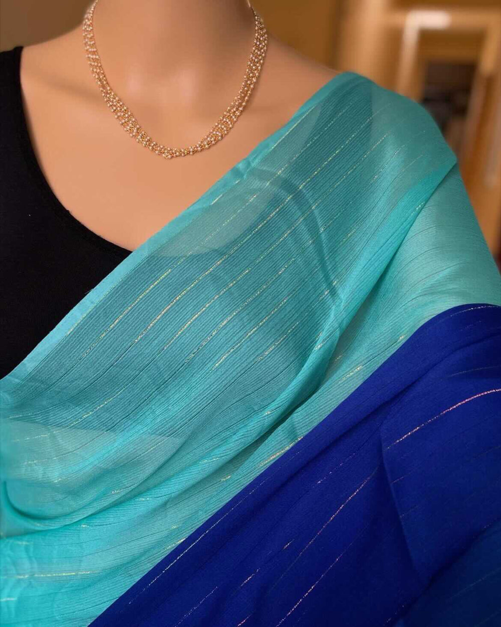 Pearl Mala - 16 Inch 5 Line (No Earrings) - N796