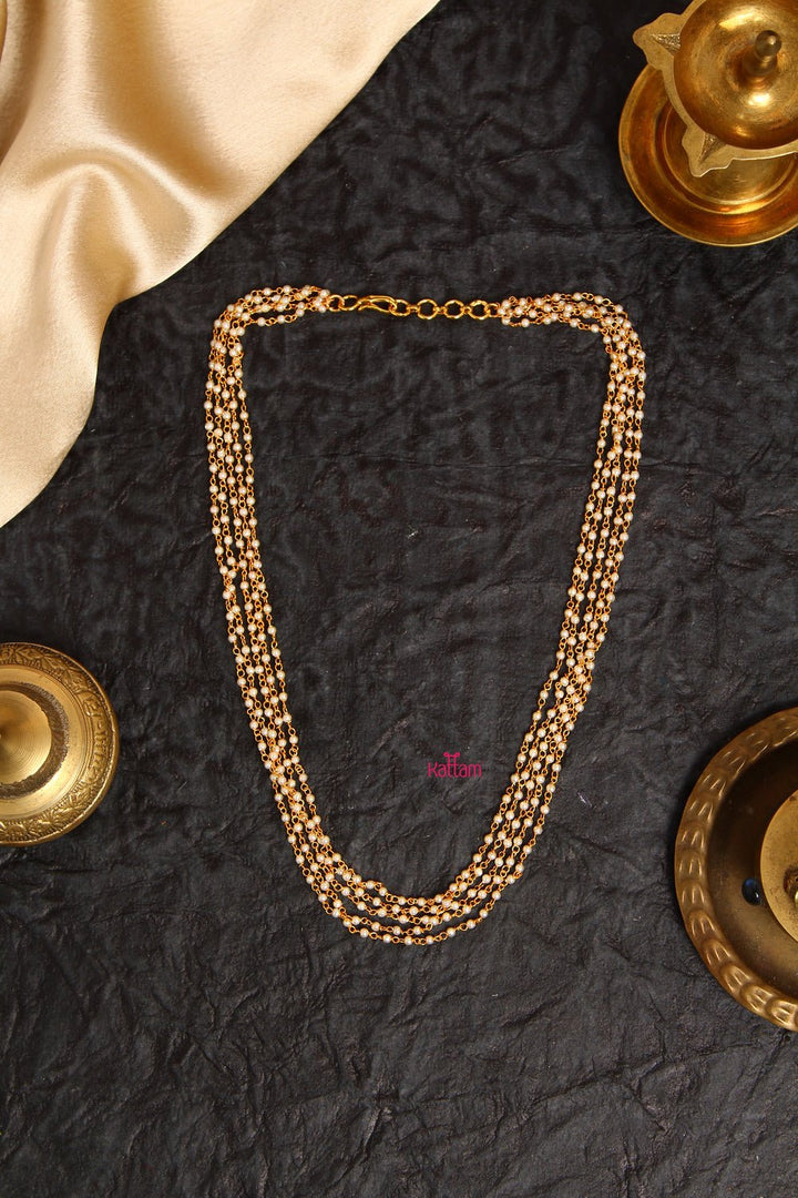 Pearl Mala - 16 Inch 5 Line (No Earrings) - N796