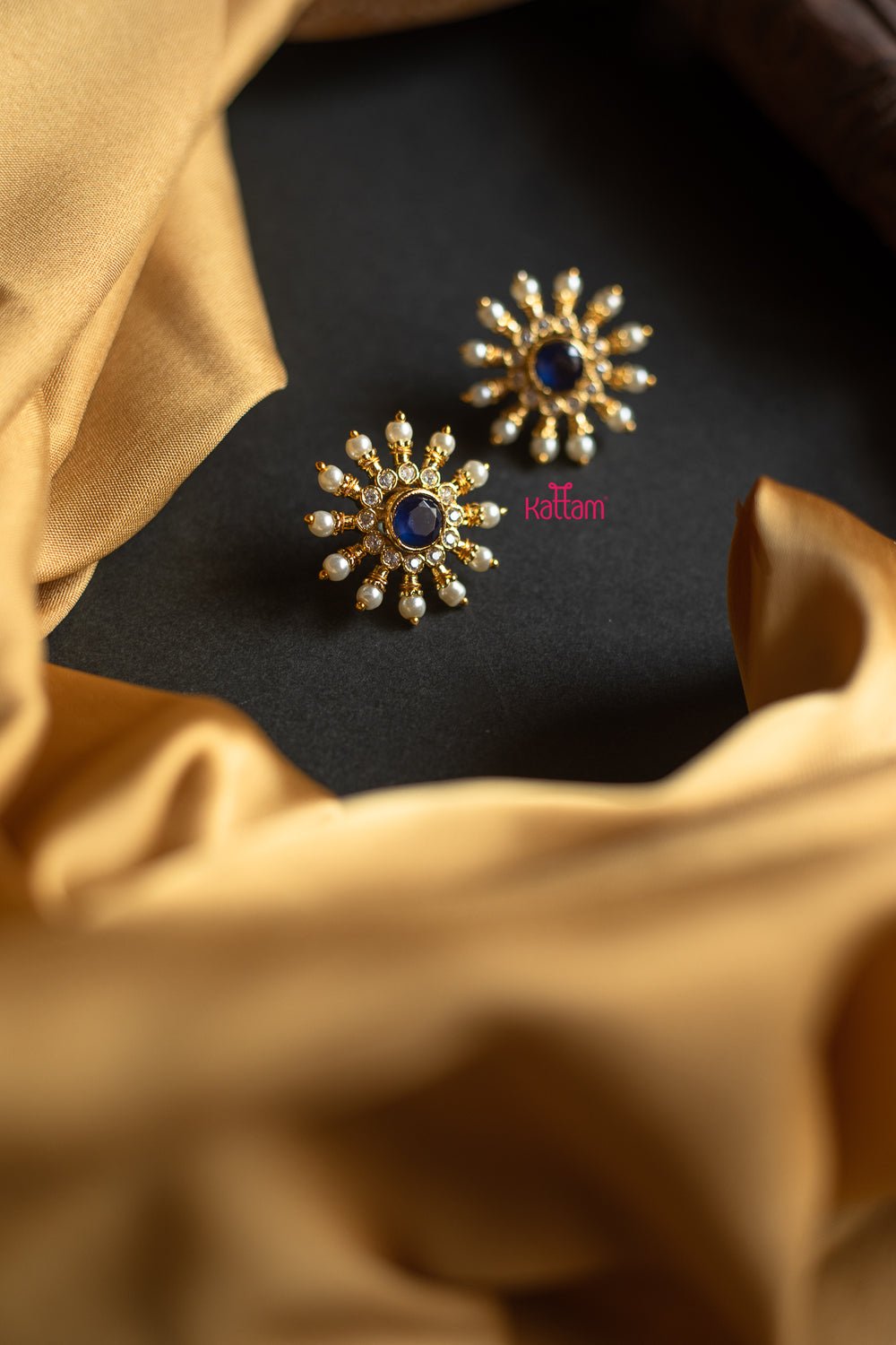 Round Shape Pearl Stone Interchangable Stones Stud - N482