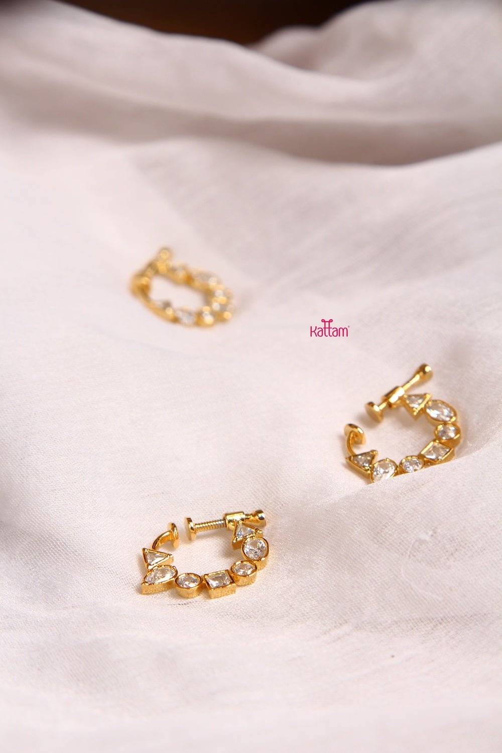 White Stone Nose Pin - NP001