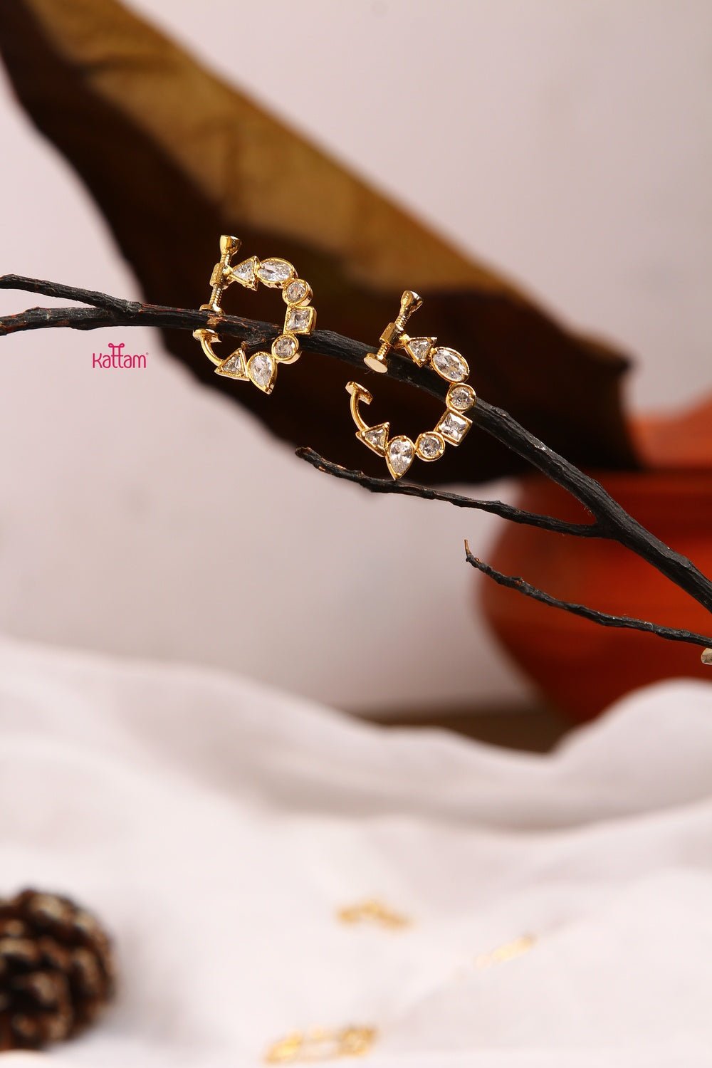 White Stone Nose Pin - NP001