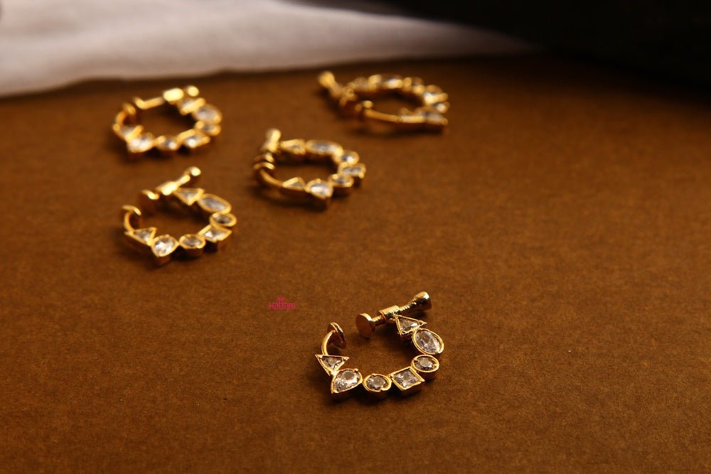 White Stone Nose Pin - NP001